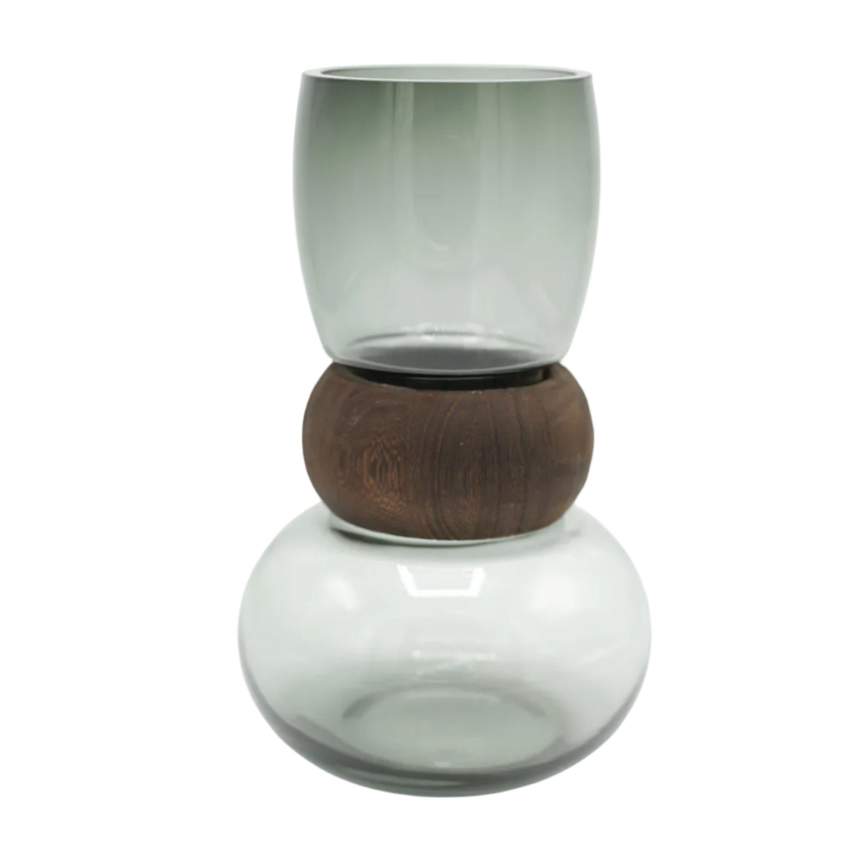 Smoked Glass Decorative Vase Grey at Zubaidas Homestore Pakistan