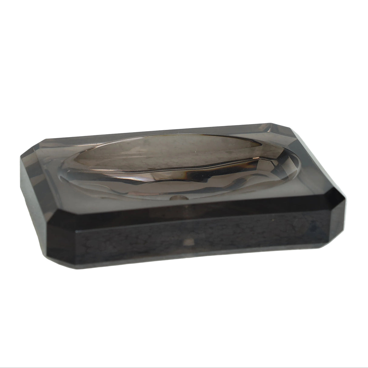 Smoky Grey Faceted Acrylic Soap Dish at Zubaidas Homestore Pakistan