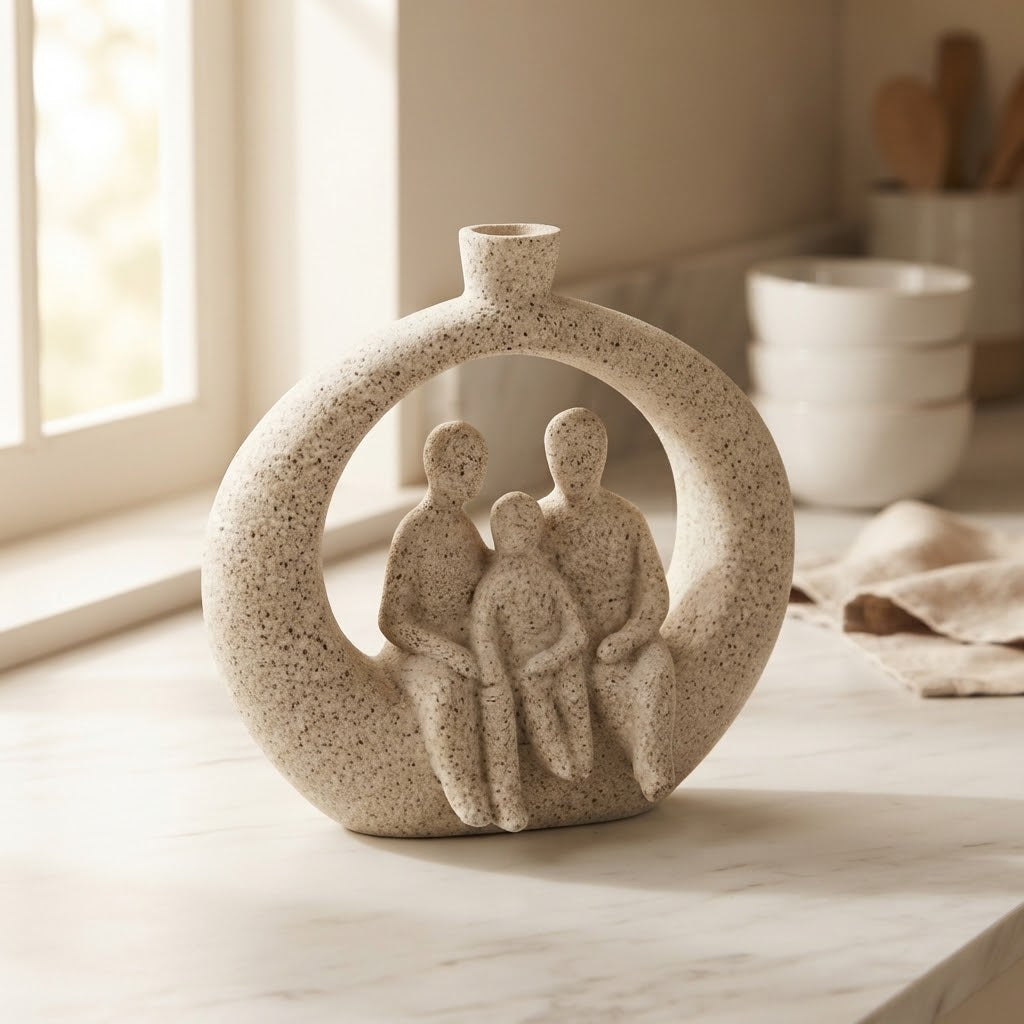 Speckled Family Figurine Decorative Ceramic Vase at Zubaidas Homestore