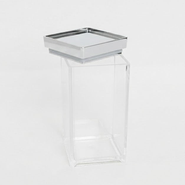 Square Acrylic Storage Jar 3Pcs Set With Silver Lid at Zubaidas No#1 Homestore in Pakistan