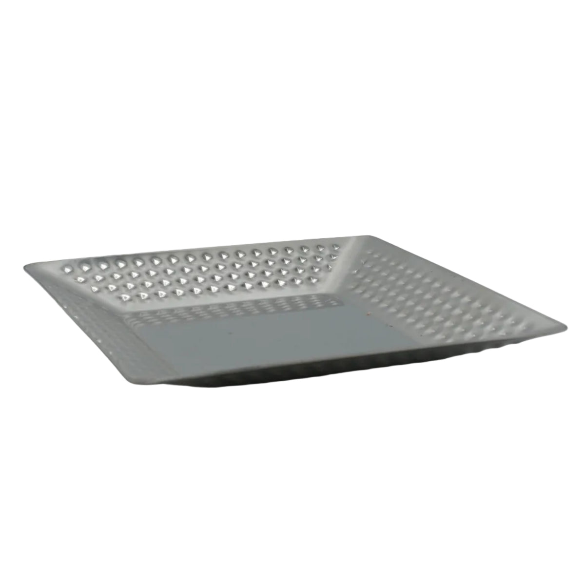 Square Hammered Serving Platter 18cm Silver at Zubaidas Homestore - The Largest Collection of Serving Platters and Trays In Pakistan