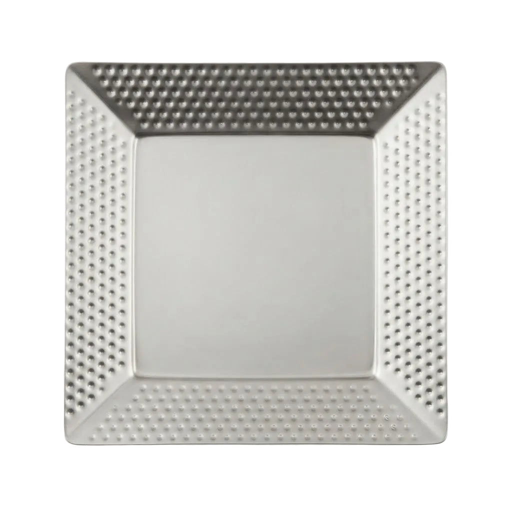 Square Hammered Serving Platter 24cm Silver at Zubaidas Homestore Pakistan