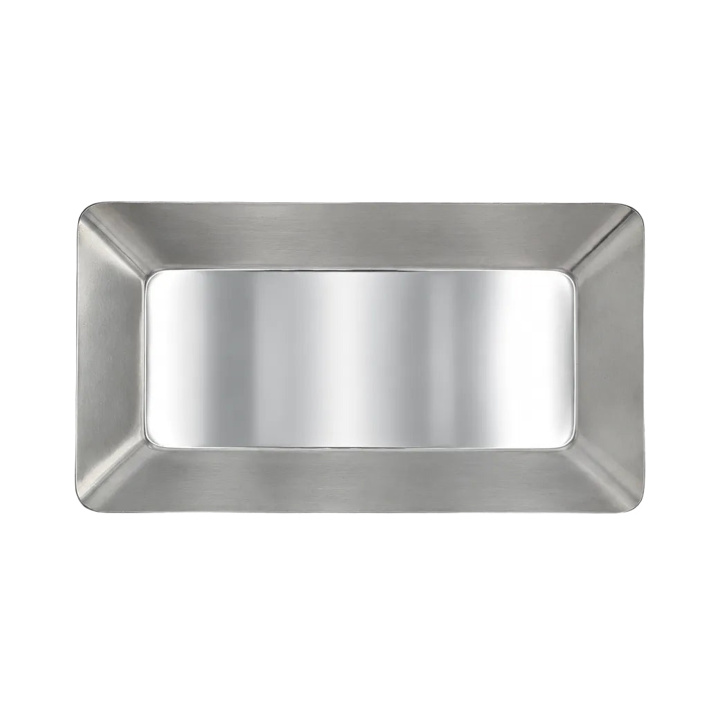 Stainless Steel Rectangular Serving Platter 22cm Silver at Zubaidas Homestore Pakistan