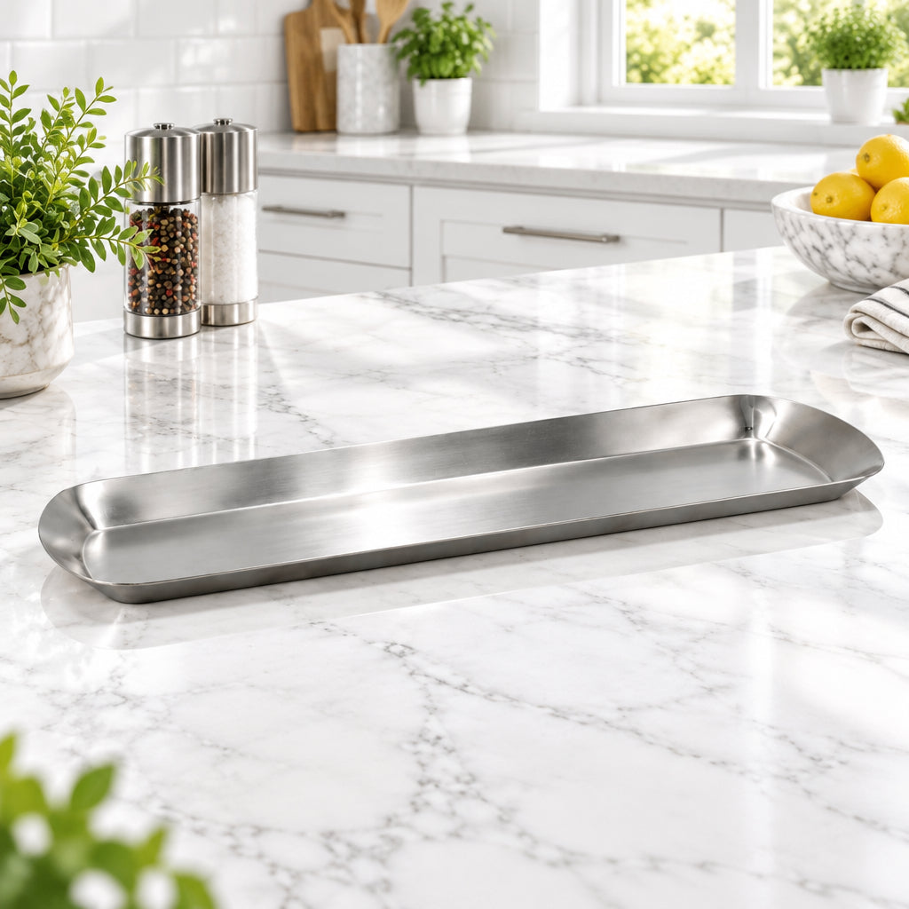 Stainless Steel Serving Platter 42cm Silver at Zubaidas Homestore