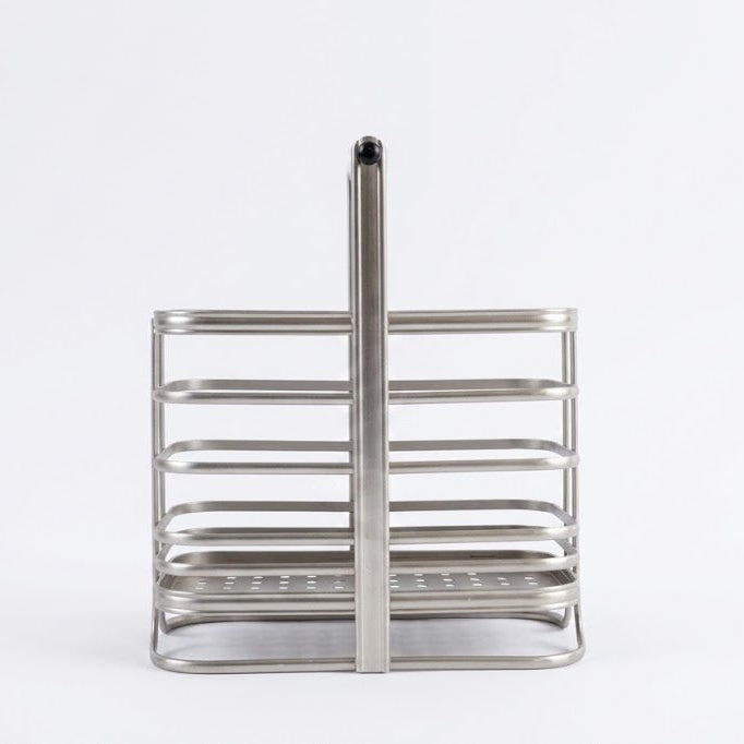 Stainless Steel Utensil Holder with Wooden Handle at Zubaidas Homestore Best for Home Shopping