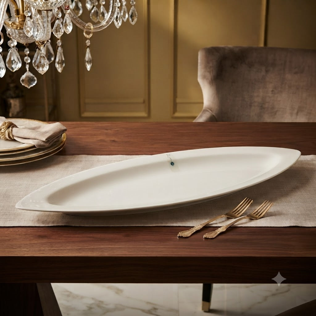 Symphony Ceramic Oval Fish Serving Platter 61cm at Zubaidas Homestore Pakistan