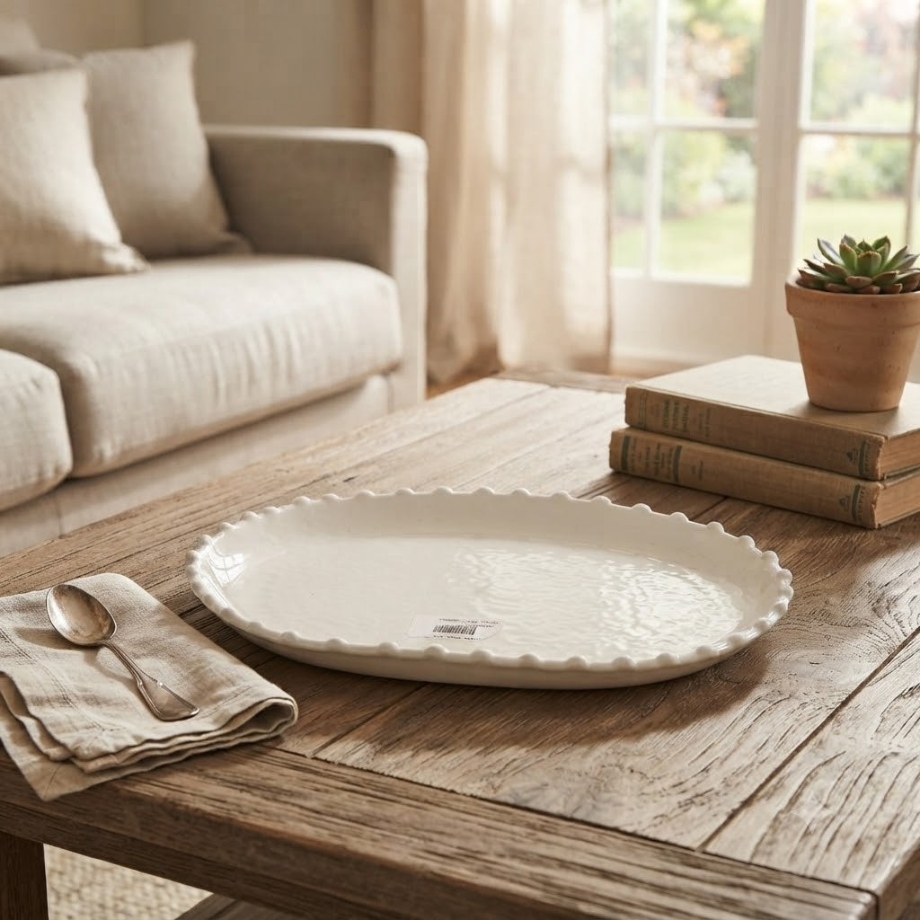 Symphony Pearl Serving Platter 22cm White at Zubaidas Homestore Pakistan