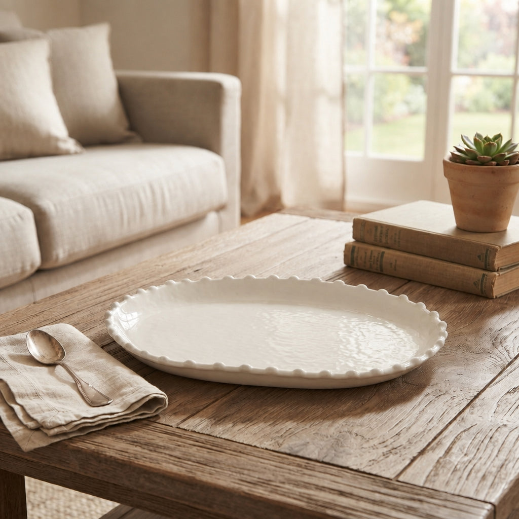 Symphony Pearl Serving Platter 22cm White at Zubaidas Homestore Pakistan