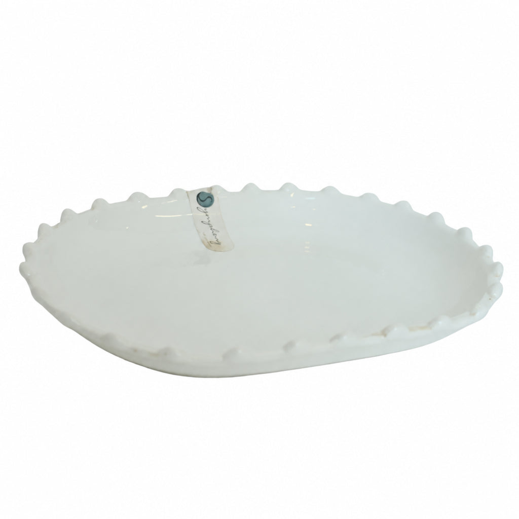 Symphony Pearl Serving Platter 22cm White at Zubaidas Homestore Best for Home Shopping