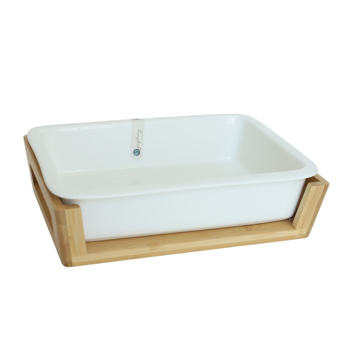 Symphony Serving Platter with Bamboo Stand at Zubaidas Homestore Best for Home Shopping