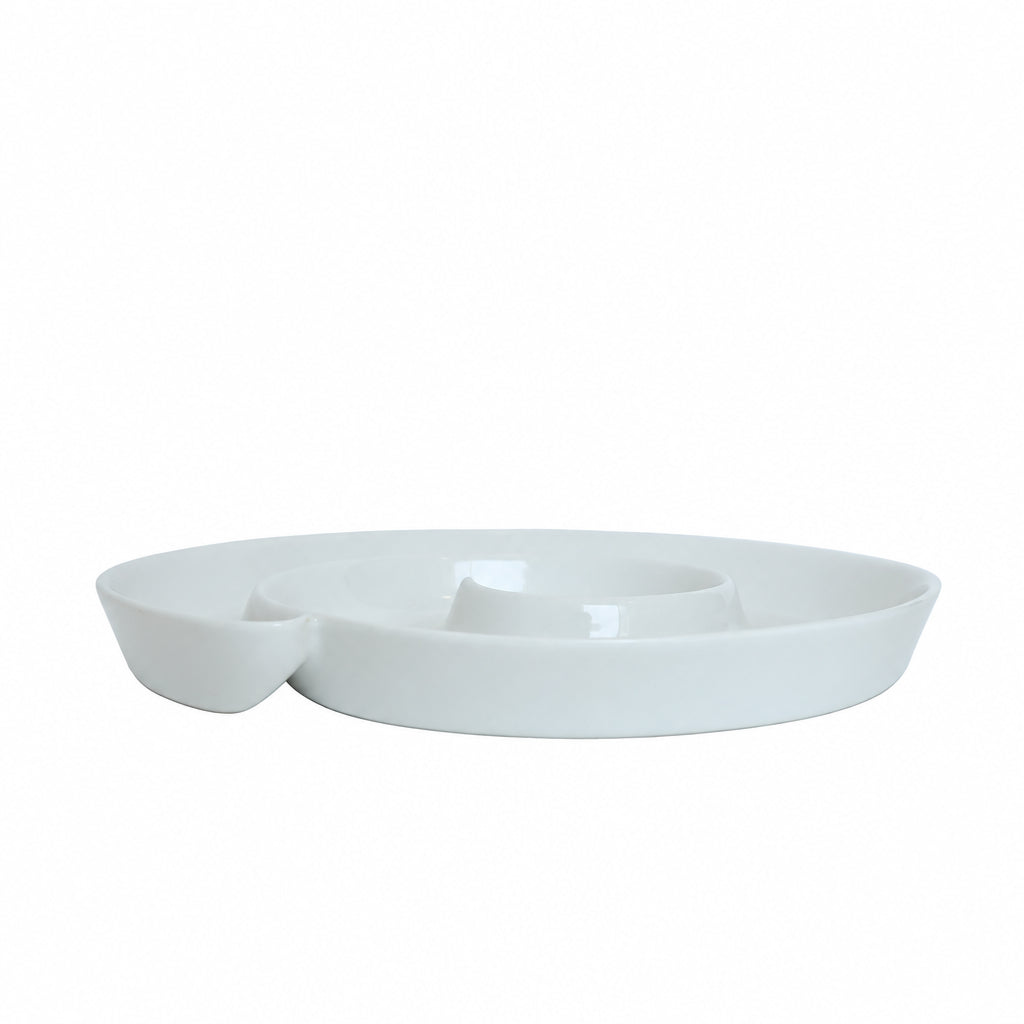 Symphony Spiral Platter 27cm White at Zubaidas Homestore Best for Hme Shopping