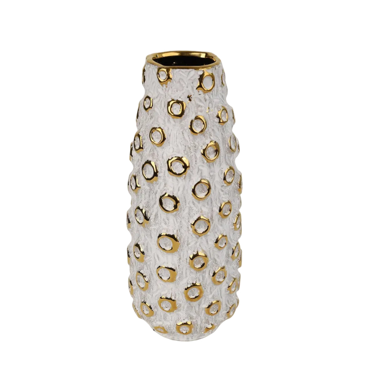 Textured Honeycomb Tall Ceramic Vase at Zubaidas Homestore - The Largest Collection of Decor In Pakistan