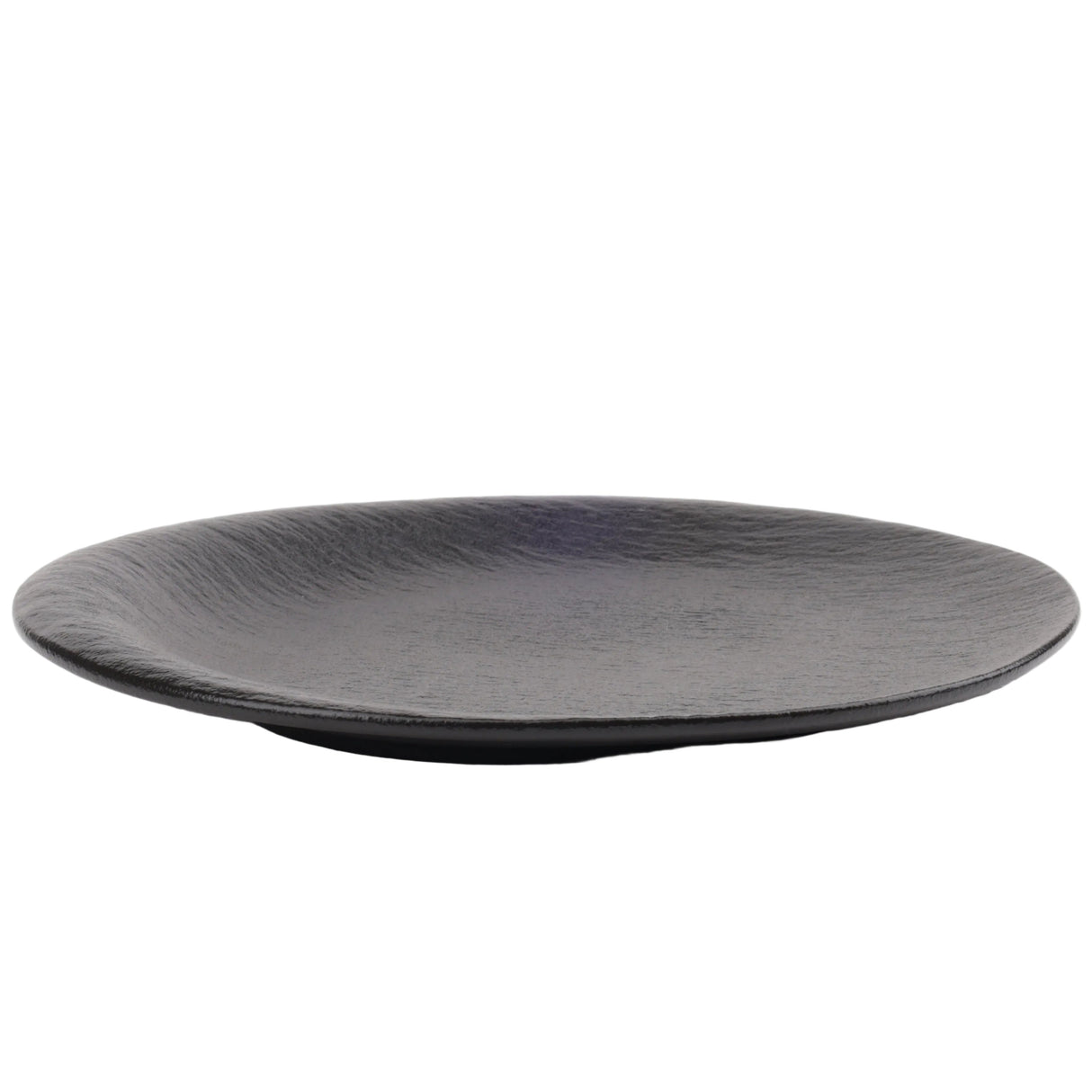 Textured Matte Black Round Dinner Plate 26.6cm at Zubaidas Homestore Pakistan
