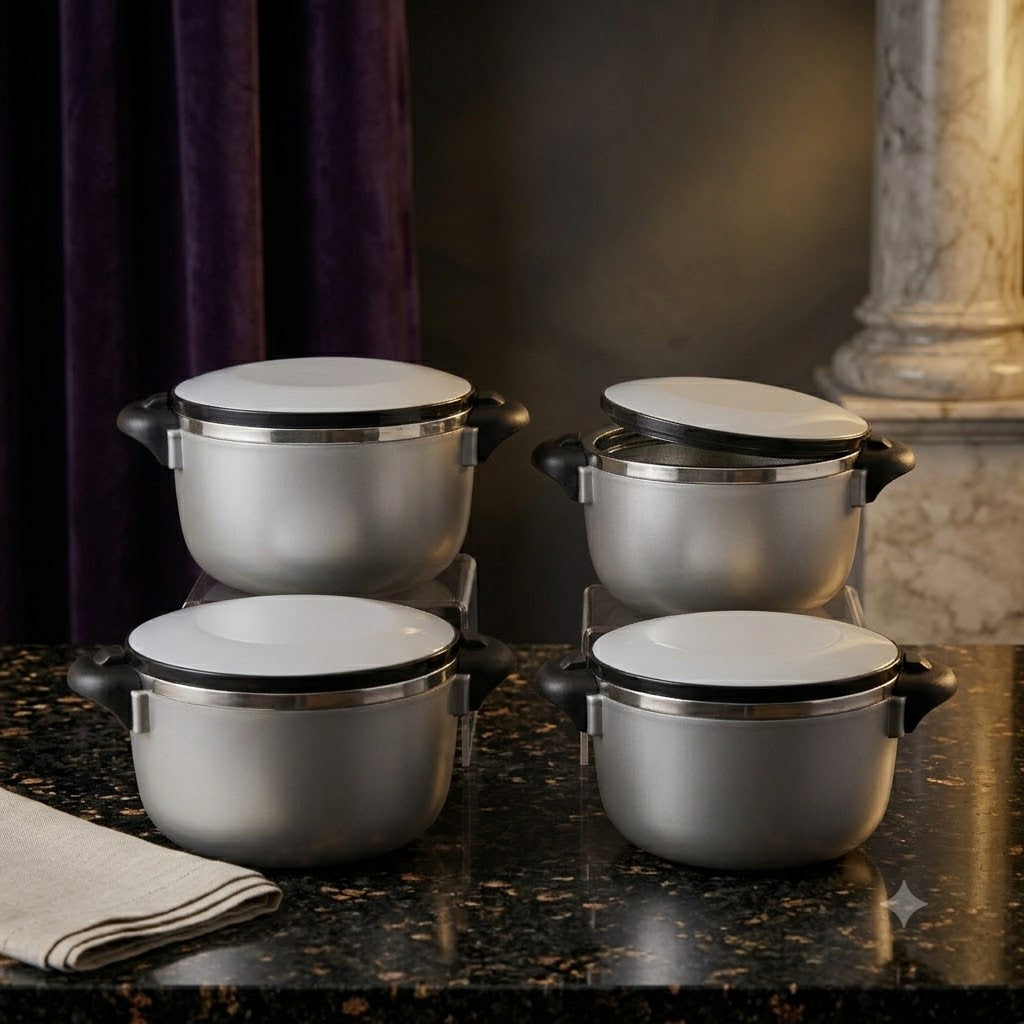 Thailand 4 Pieces Food Warmer Set Silver at Zubaidas Homestore Pakistan