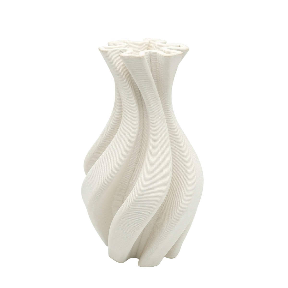 Twisted Porcelain Decorative Vase at Zubaidas Homestore - House of Largest Collection Of Decor In Pakistan
