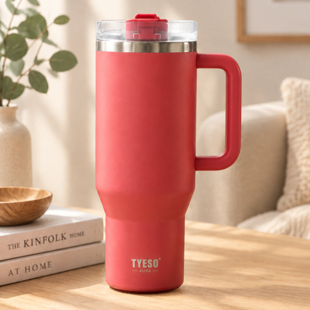 Tyeso Aura Insulated Travel Tumbler 1200ml Rose Red at Zubaidas Homestore