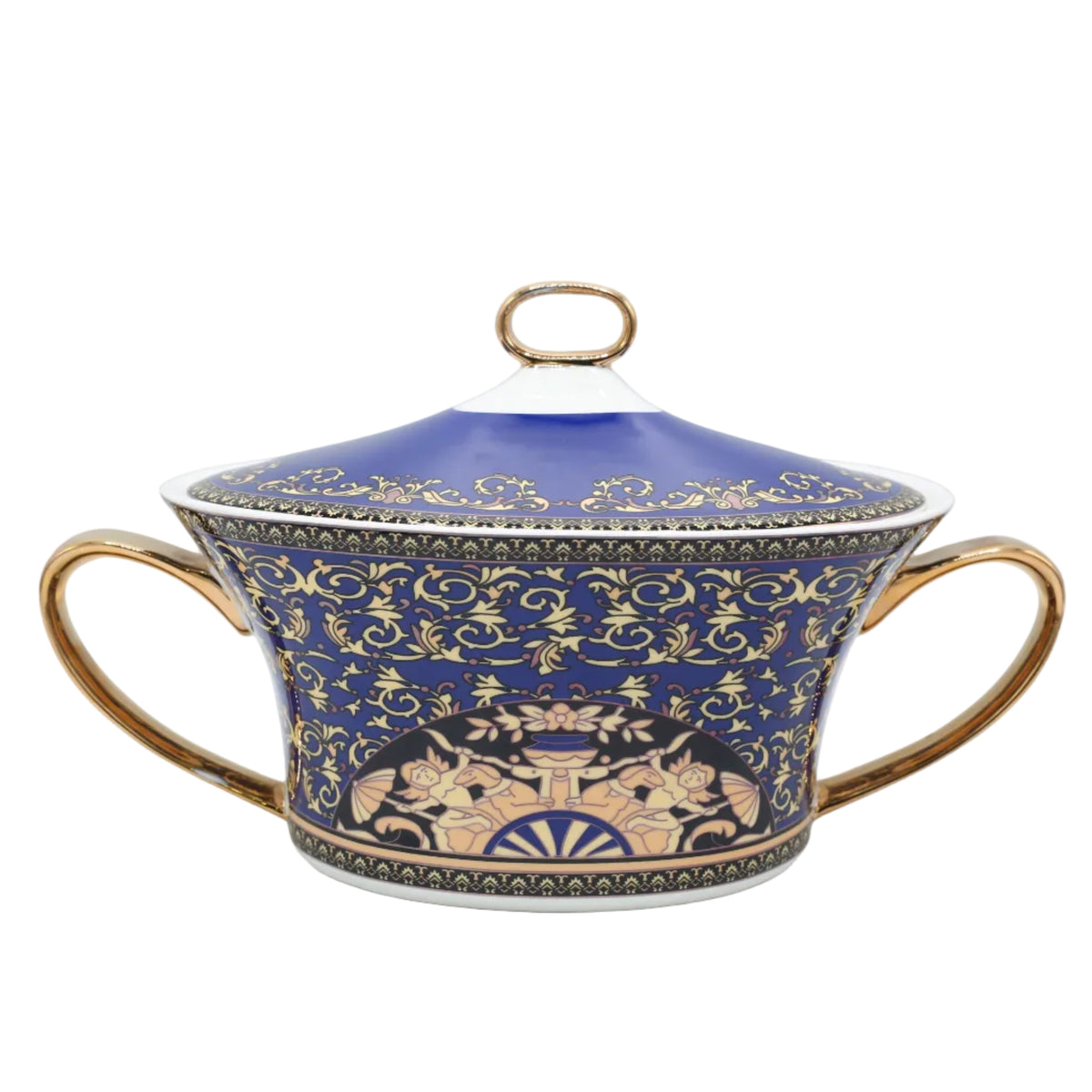 Versace Medusa Blue Dinner Set 61 Pieces at Zubaidas Homestore. Best Online Homestore in Pakistan