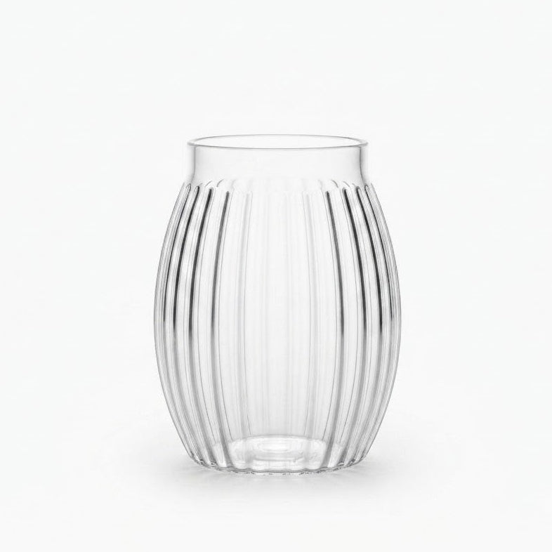 Vertical Pattern Glass Storage Jar 3Pcs Set With Gold Lid at Zubaidas No#1 Homestore in Pakistan