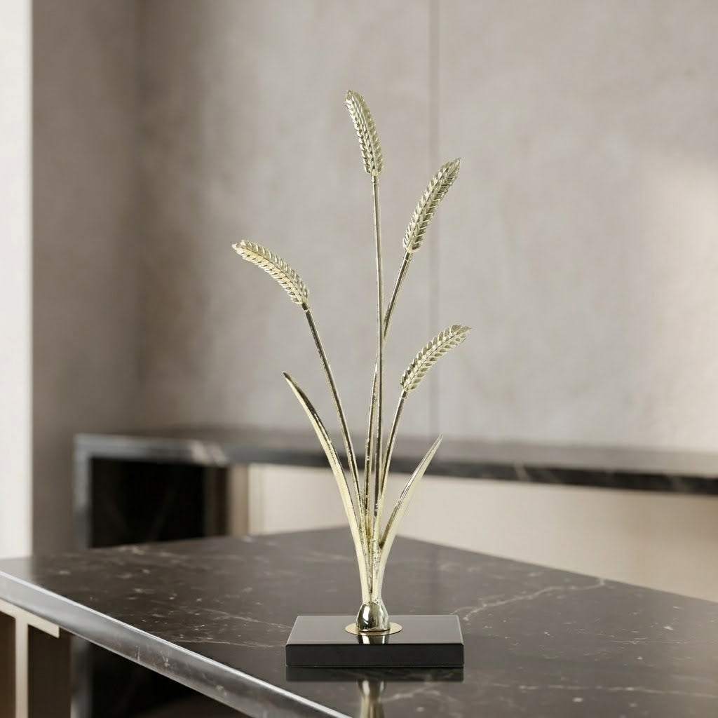 Wheat Stalk Brass Sculpture at Zubaidas Homestore