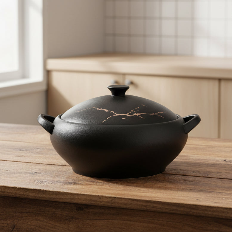 Winsor England Black Ceramic Soup Tureen 25cm at Zubaidas Homestore