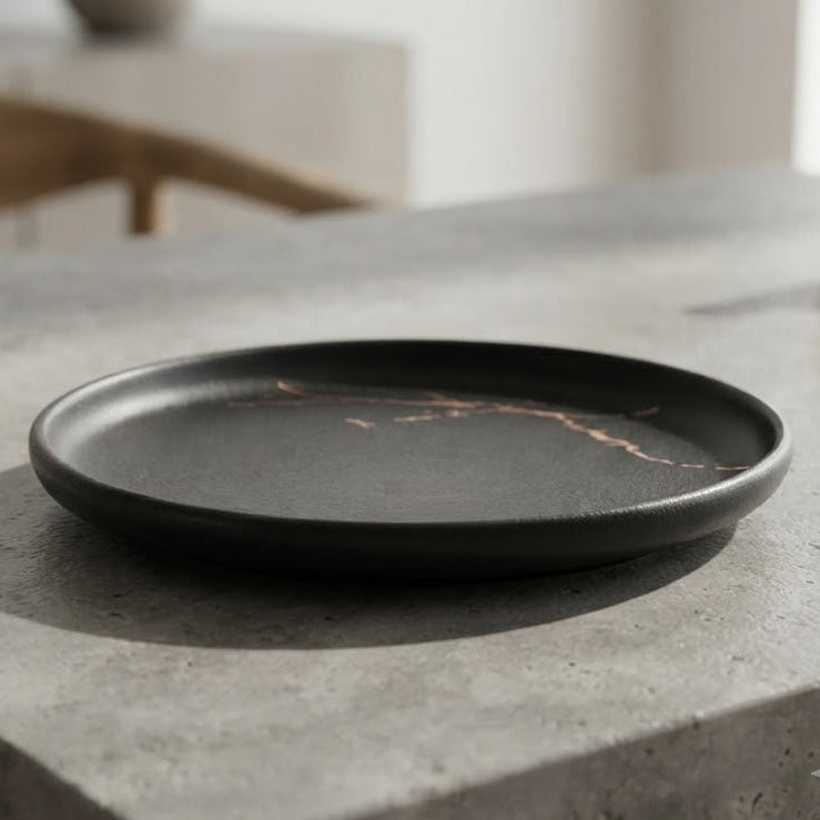 Winsor England Black Marble Ceramic Dessert Plate 21cm at Zubaidas Homestore