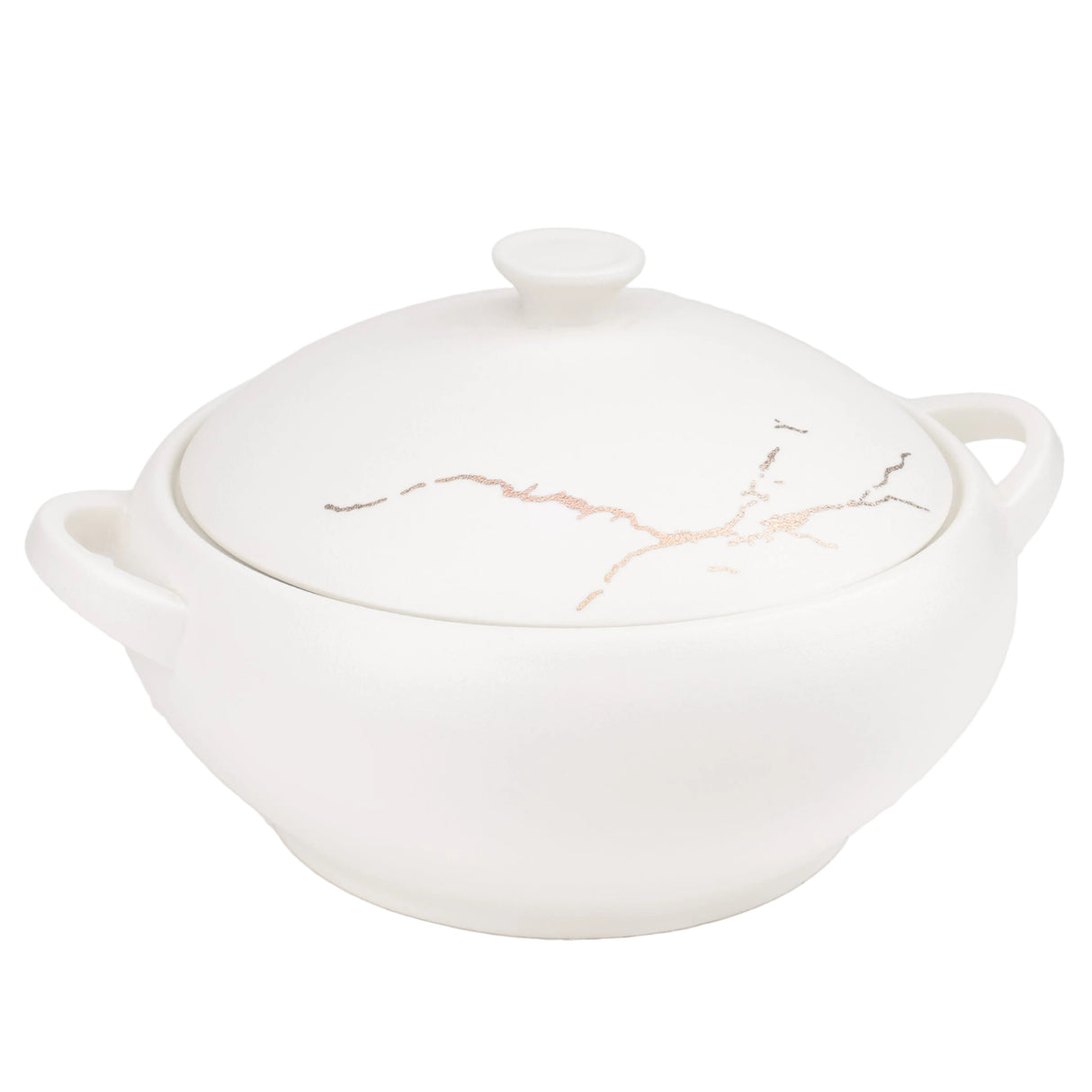 Winsor England Porcelain Gold Marble Soup Tureen 25cm at Zubaidas Homestore Pakistan