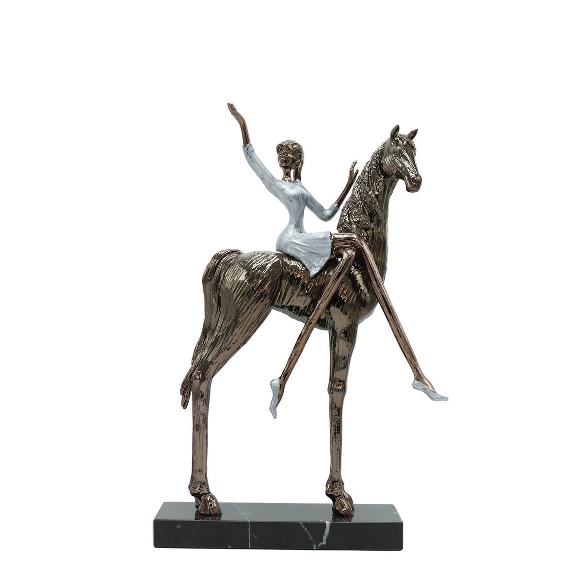 Woman Riding Horse Decorative Figurine at Zubaidas Homestore Pakistan