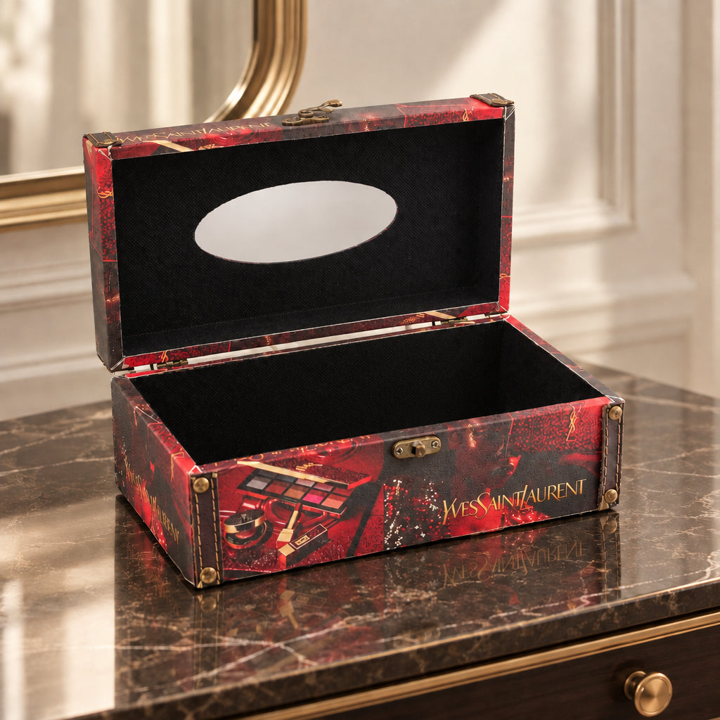 Yves Saint Laurent YSL Themed Tissue Box Cover at Zubaidas Homestore