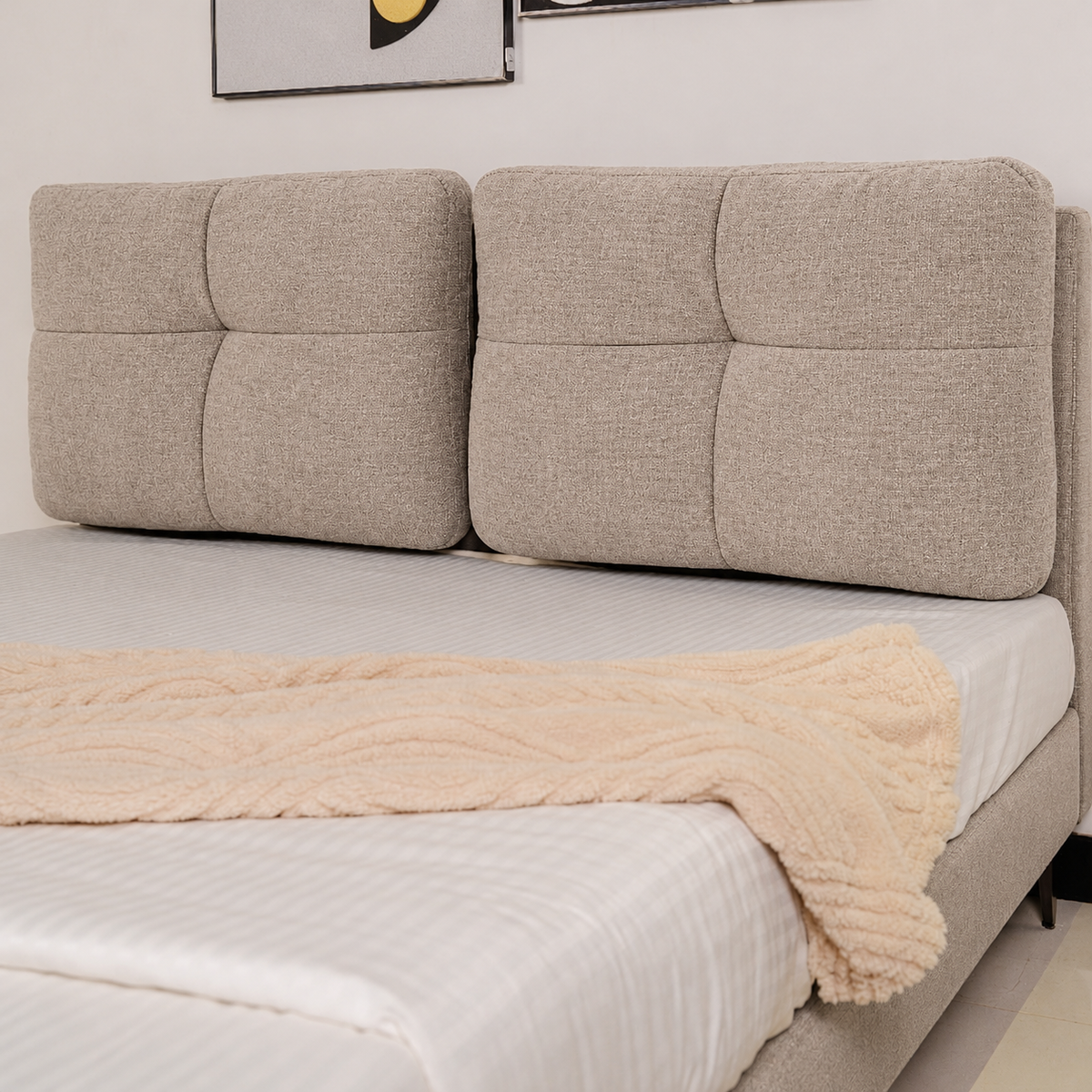 ZHomes Bed Loft with Night Tables Vanilla Haze at Zubaidas Homestore Pakistan