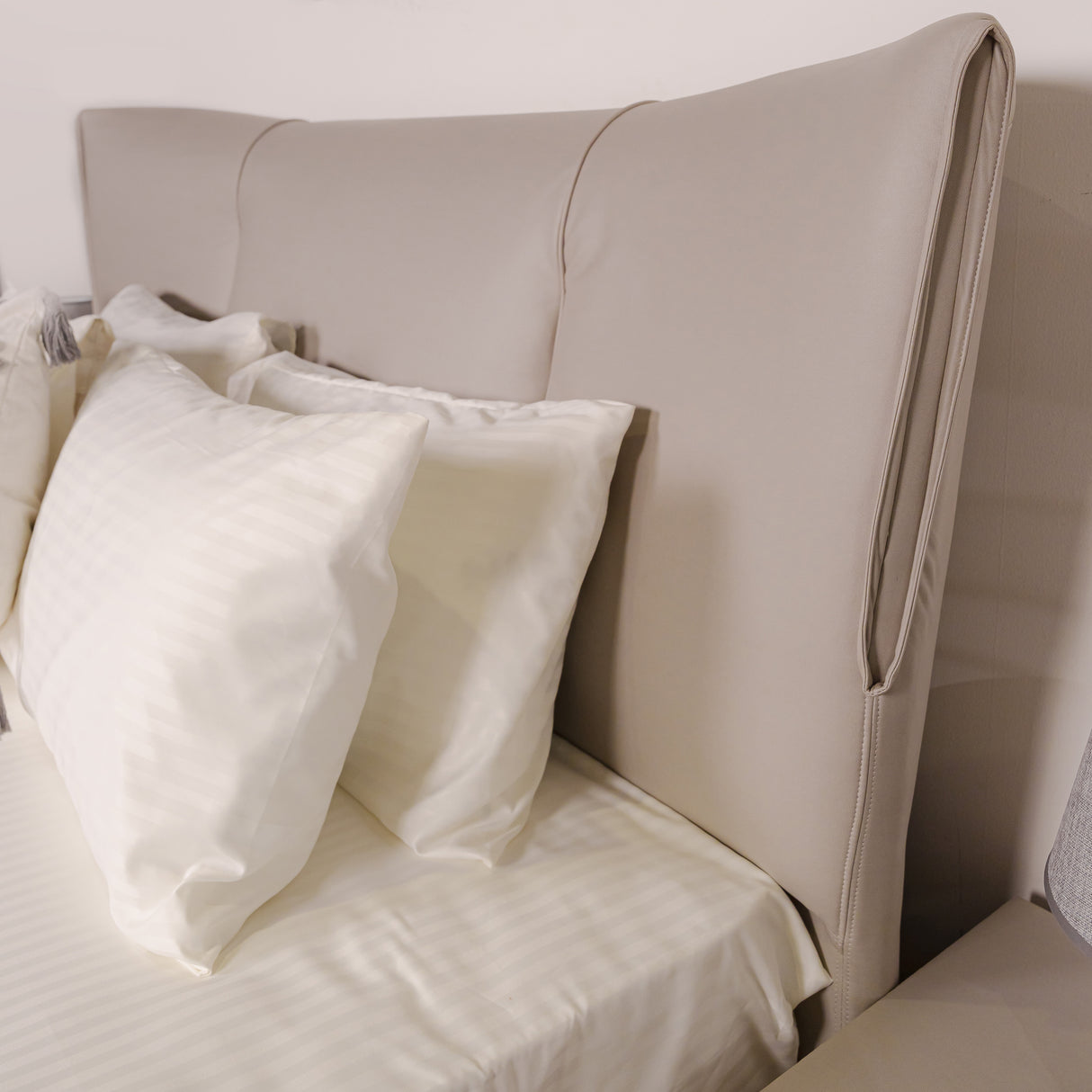 Zhomes Bed Victor Alabaster Taupe at Zubaidas No#1 Homestore in Pakistan