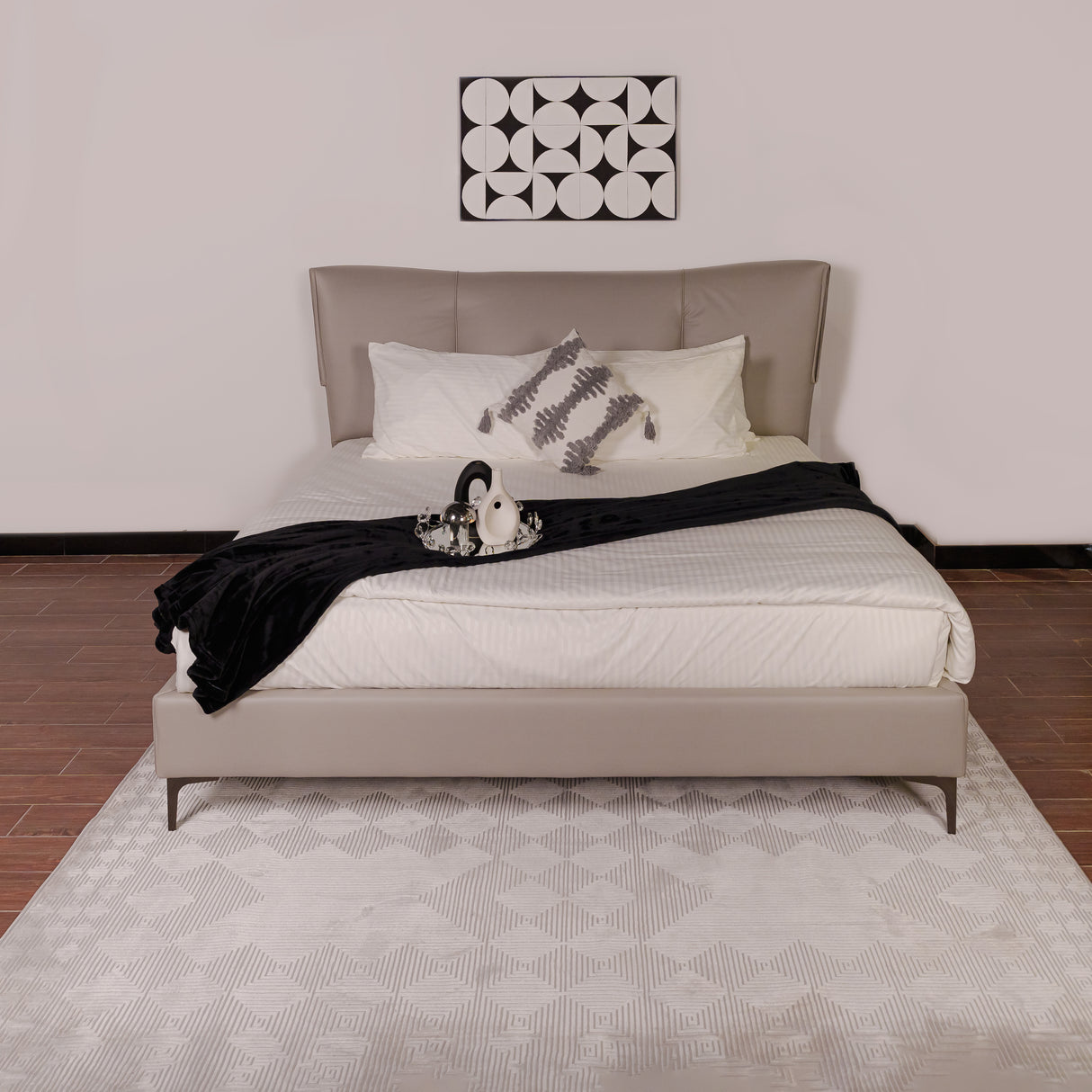 Zhomes Bed Victor Alabaster Taupe at Zubaidas Best Homestore in Pakistan