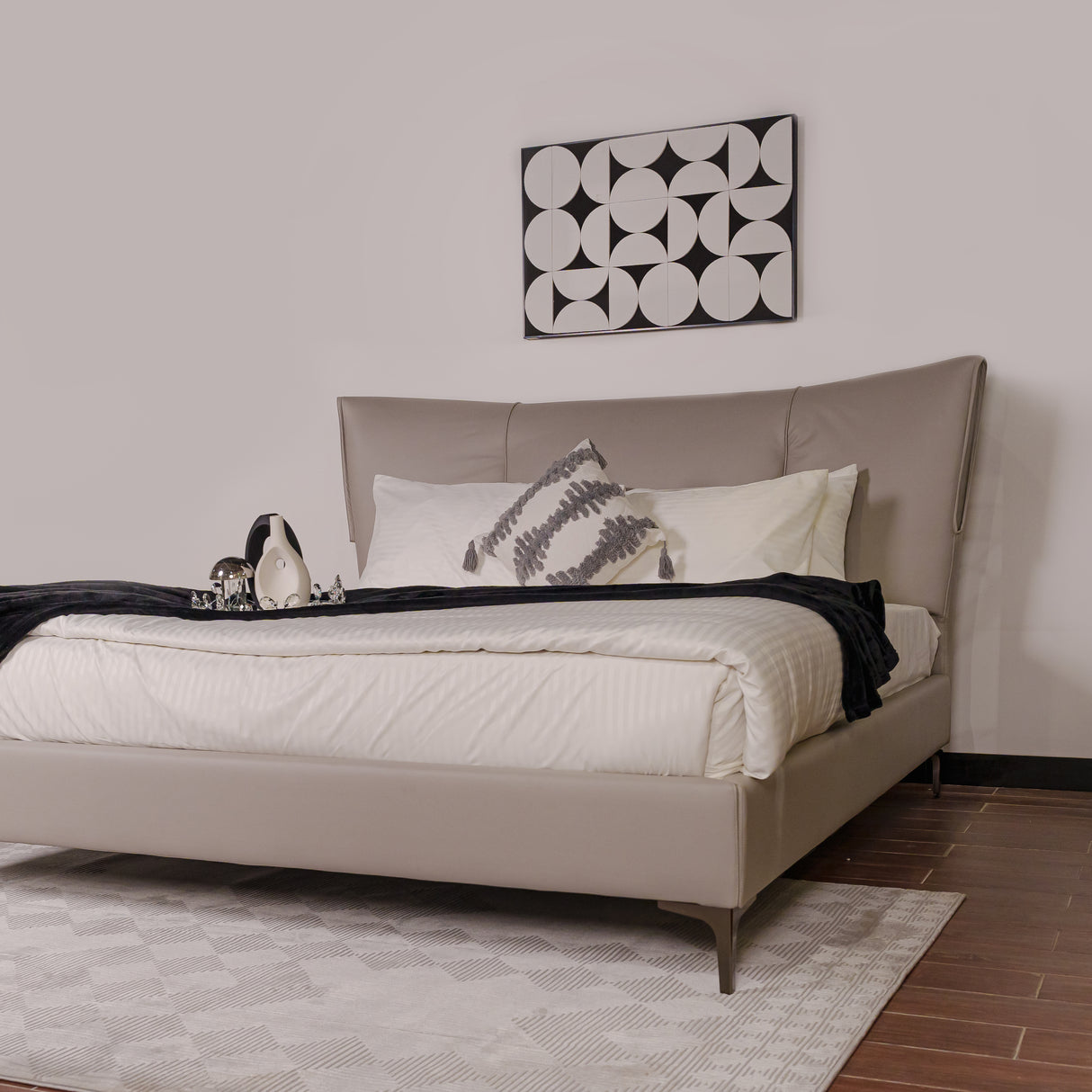 Zhomes Bed Victor Alabaster Taupe at Zubaidas Largest Homestore Pakistan