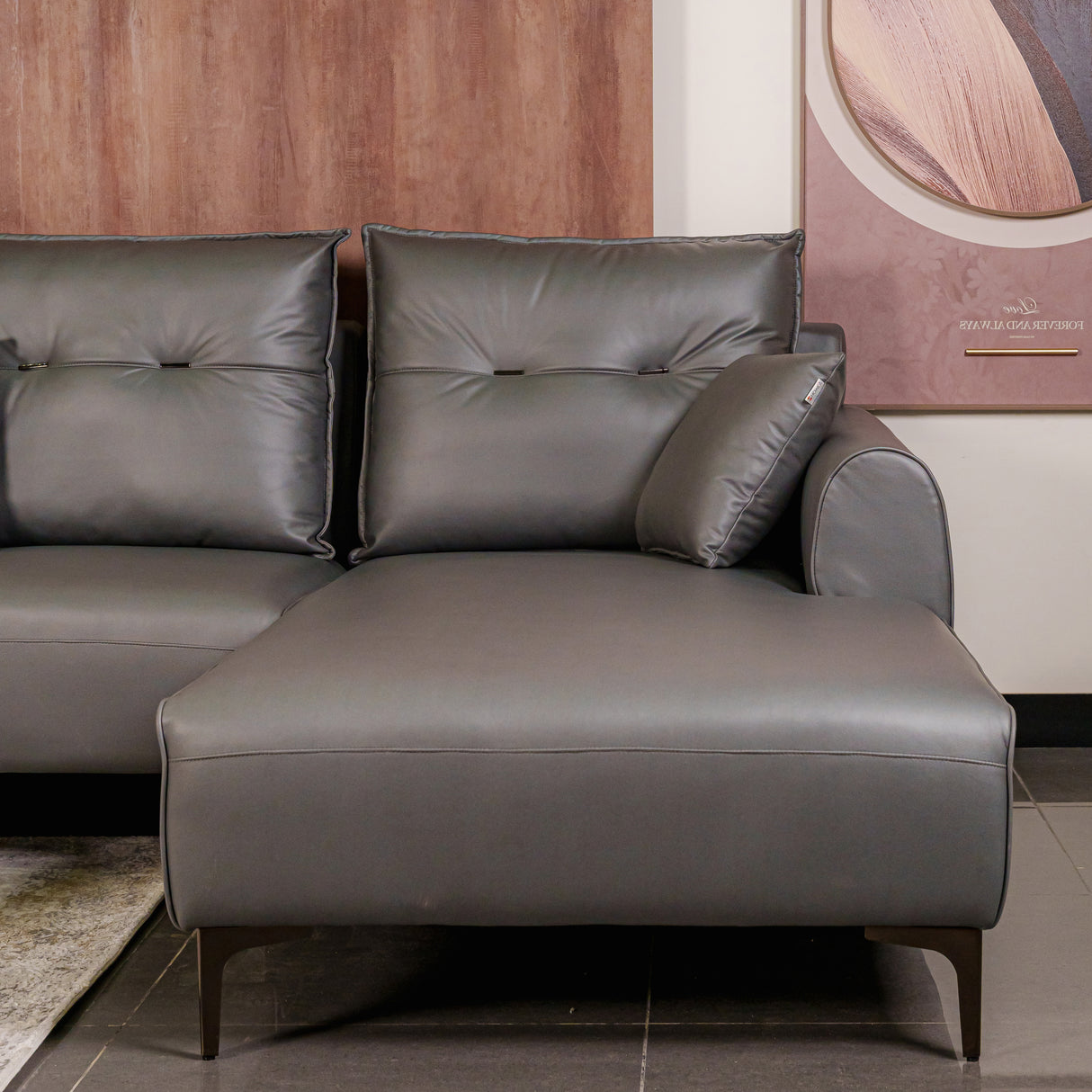 Zhomes Sofa Dream L-Shape LHS Graphite Dust at Zubaidas Homestore best for Home Shopping Pakistan