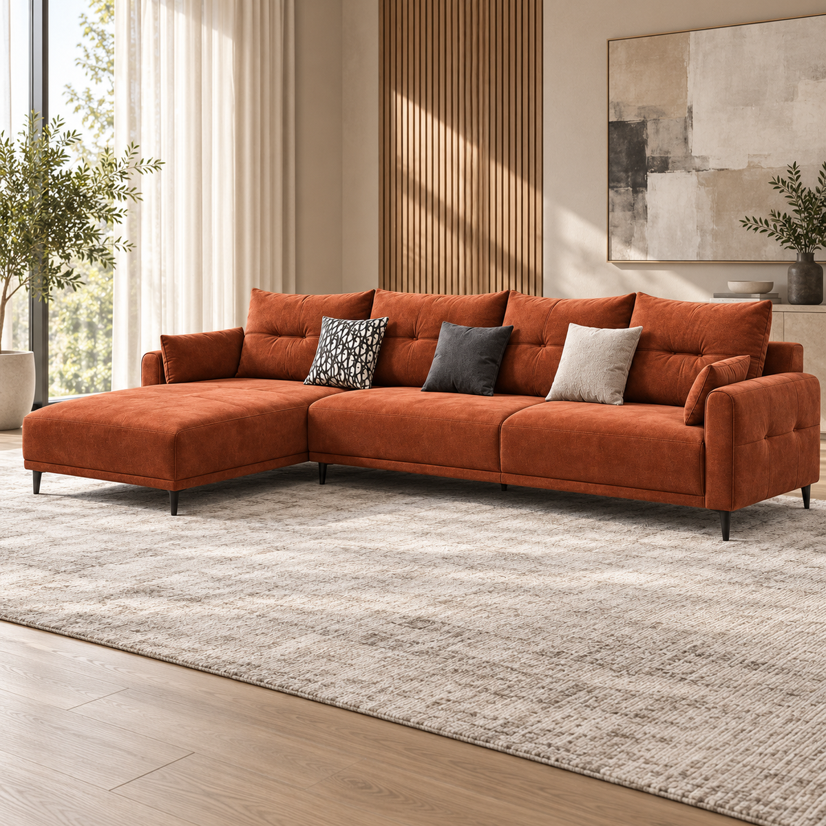 ZHomes Sofa Dream L-Shape RHS Sienna Clay at Zubaidas Homestore Pakistan