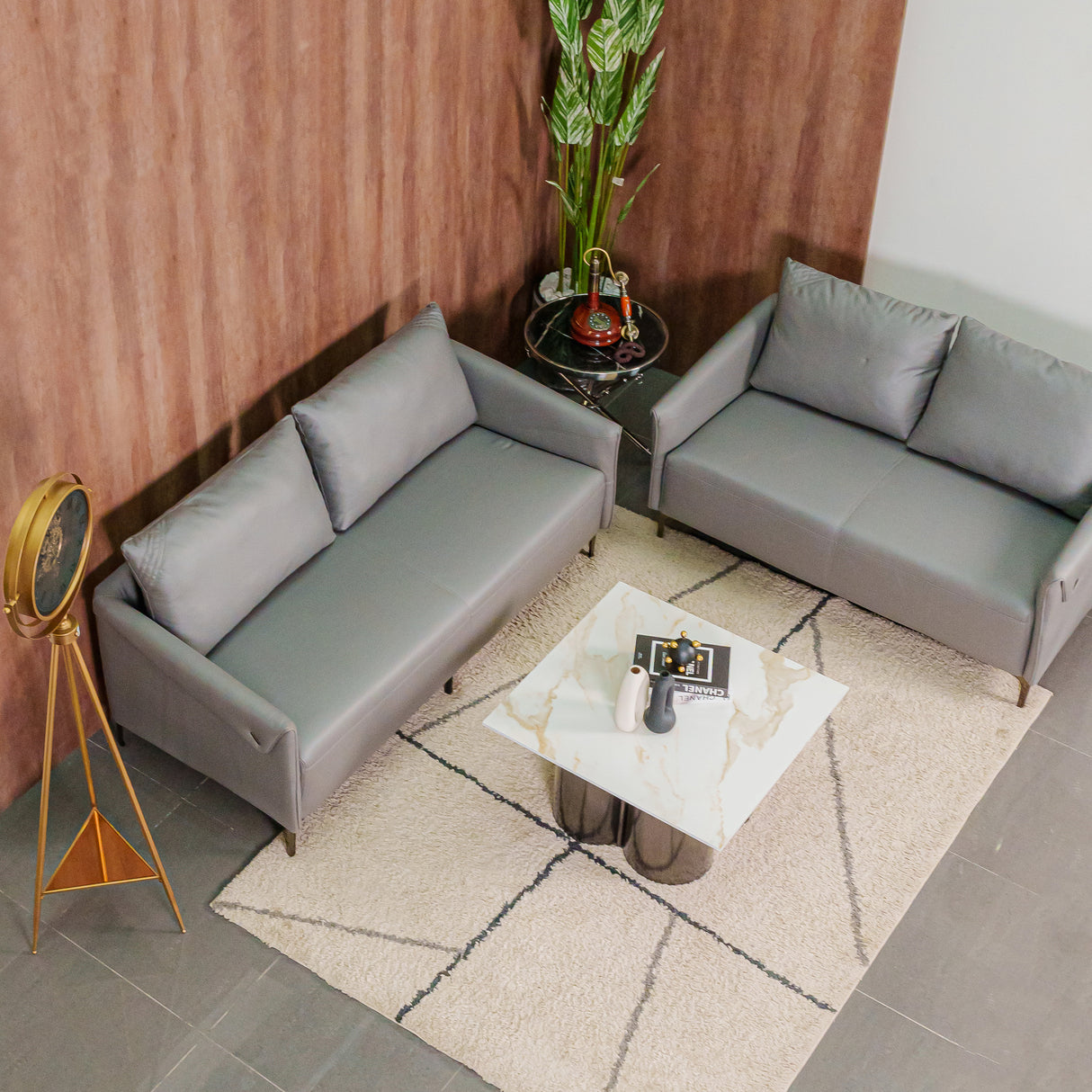 Zhomes Sofa Metrio (3+2) Seater Sterling Silver at Zubaidas Largest Homestore Pakistan
