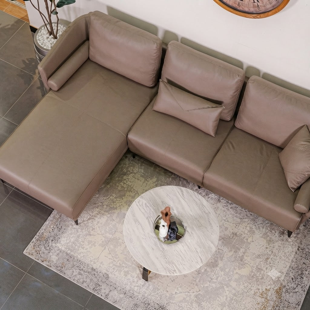 Zhomes Sofa Pine L Shape RHS Toasted Almond at Zubaidas No#1 Homestore in Pakistan