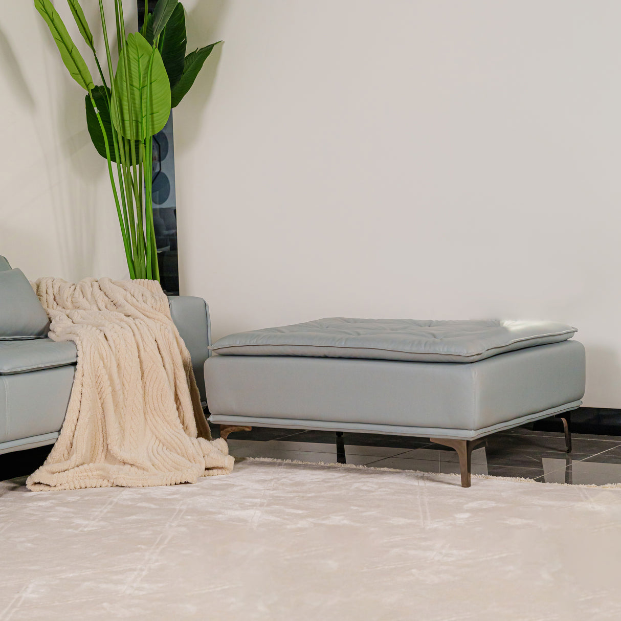 Zhomes Sofa Zurnich With Puffy Silver Mist at Zubaidas Homestore Best for Home Shopping Pakistan