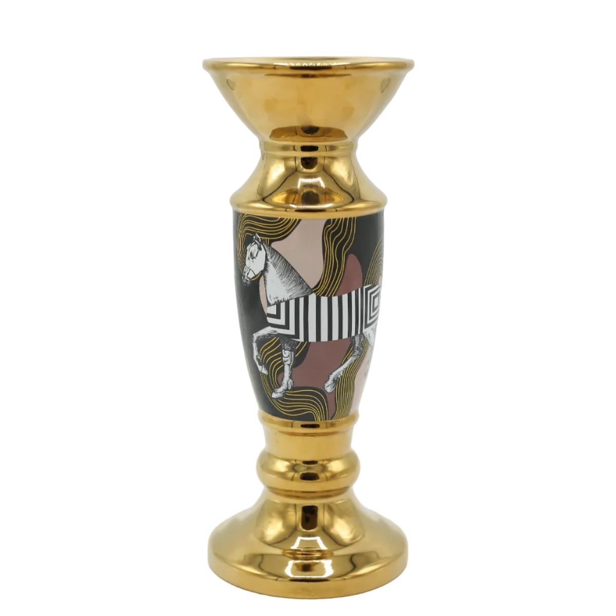 Zebra Graphic Ceramic Candle Holder at Zubaidas Homestore - The Largest Collection of decor In Pakistan