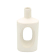 Minimalist Ivory Oval Cutout Ceramic Vase at Zubaidas Homestore Pakistan