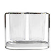 2 in 1 Round Dual Cutlery Holder Silver Finish at Zubaidas Homestore Pakistan