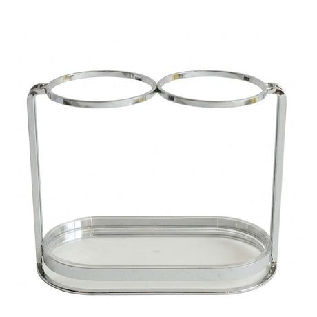 2 in 1 Round Dual Cutlery Holder Silver Finish at Zubaidas Homestore best for Home Shopping