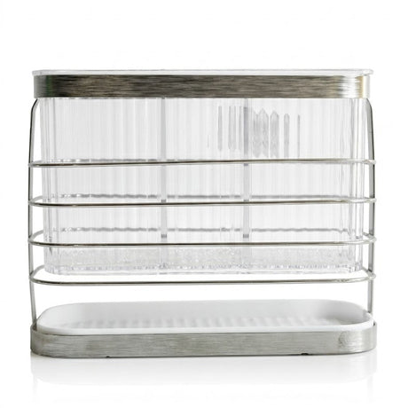 2 in 1 Stainless Steel and Acrylic Spoon Holder at Zubaidas Homestore Pakistan