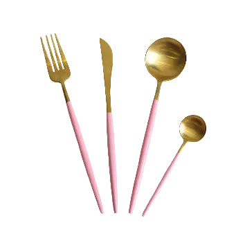24pc Cutlery Set Gold and Pink Modern Design at Zubaidas Homestore Best for Home Shopping