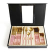 24pcs Cutlery Set Gold and Pink Modern Design at Zubaidas Homestore Pakistan
