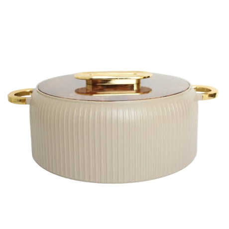 3-Piece Insulated Hot Pot Set With Marble Finish Lid Beige at Zubaidas Homestore
