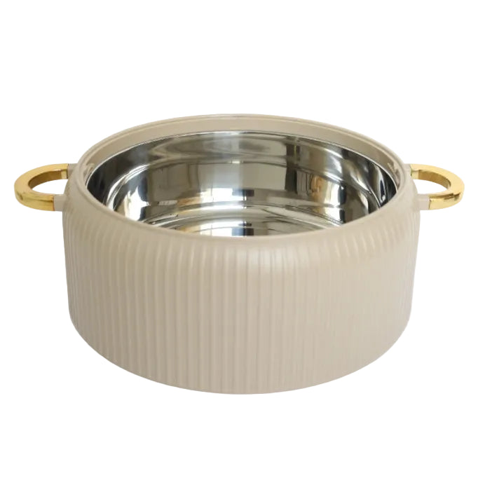 3-Piece Insulated Hot Pot Set With Marble Finish Lid Beige at Zubaidas Homestore