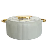 3-Piece Insulated Hot Pot Set With Marble Finish Lid Sage Green at Zubaidas Homestore