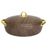 3 Pieces Wooden Finish Insulated Hot Pot Set at Zubaidas Homestore Best for Home Shopping