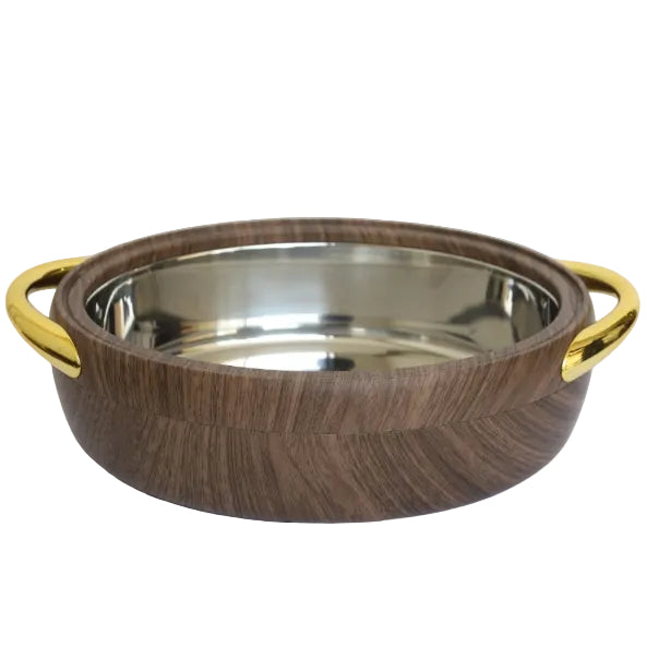 3 Pieces Wooden Finish Insulated Hot Pot Set at Zubaidas Homestore Online Pakistan
