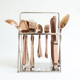 32 Pieces Cutlery Set Hammered Rose Gold at Zubaidas Homestore Pakistan